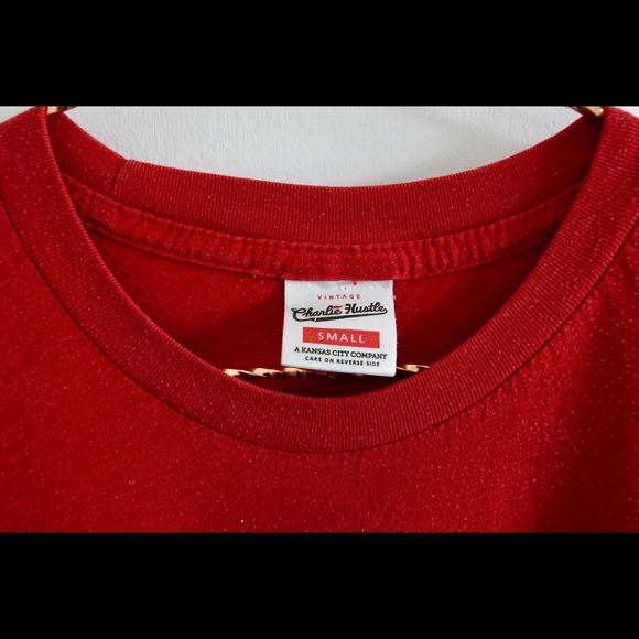 Classic Heart KC | Charlie Hustle | Red Tee - Picture 3 of 5